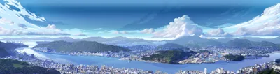 Anime City World World Wallpaper 4K 3788x1000 Anime, City, Hd, Desktop, Wallpaper, Pink, Gray, Brown, Ultrawide, QHD