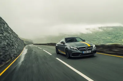 Silver Benz Class Nature Wallpaper 4K 4096x2731 Silver, Mercedes‑benz, C-class, Car, Driving, On, A, Winding, Mountain, Road, Under, Cloudy, White, Landscape, 4k