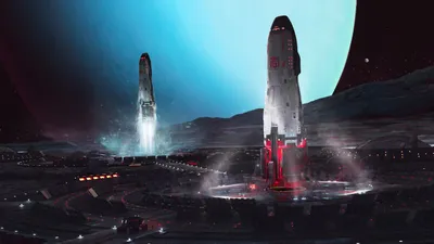 Sleek Futuristic Wallpaper Space Wallpaper 4K 1920x1080 Hd, Pc, Desktop, Wallpaper, Featuring, Futuristic, Sci‑fi, Spaceships, Launching, Against, Glowing, Blue, White, Ultrawide, Full HD