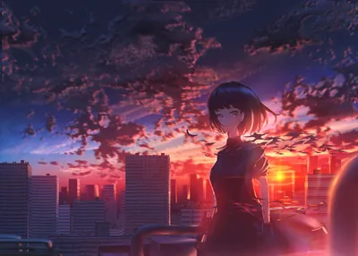 Anime Depicting Short Haired World Wallpaper 4K 2800x2000 Anime-style, Hd, Desktop, Wallpaper, Depicting, A, Short-haired, Character, Standing, Against, Vibrant, City, Brown, Landscape, QHD