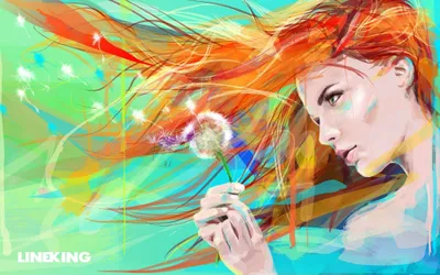 Bright Vibrant Wallpaper Abstract Wallpaper 4K 2000x1250 A, Vibrant, Artistic, Hd, Wallpaper, Featuring, Woman, Flowing, Red, Hair, Gently, Holding, Purple, White, Ultrawide, Full HD