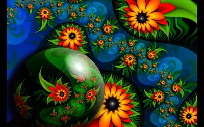 Abstract Fractal Design Vibrant Abstract Wallpaper 4K 1920x1200 Hd, Desktop, Wallpaper, Featuring, An, Abstract, Fractal, Design, Vibrant, Black-eyed, Susan, Flowers, Orange, Yellow, Ultrawide, Full HD