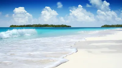 Serene Tropical Beach Maldives Turquoise Nature Wallpaper 4K 1920x1080 A, Serene, Tropical, Beach, In, The, Maldives, Showcasing, Turquoise, Waters, Soft, White, Ultrawide, Full HD