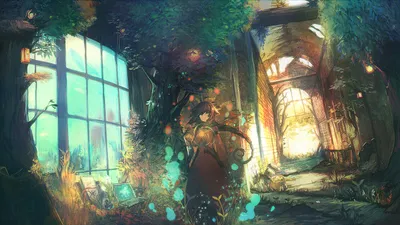 Anime Original Mystical Character Nature Wallpaper 4K 1920x1080 Hd, Anime, Desktop, Wallpaper, Featuring, An, Original, Mystical, Scene, Character, Amidst, Glowing, Brown, Ultrawide, Full HD