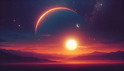 Scenic Sunset Large Nature Wallpaper 4K 3584x2048 Hd, Desktop, Wallpaper, Featuring, A, Scenic, Sunset, With, Large, Sun, Horizon, Silhouette, Brown, Orange, Ultrawide, QHD