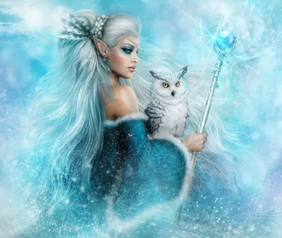 Fantasy Elf Blue Fantasy Wallpaper 4K 5123x4314 Fantasy, Hd, Wallpaper, Featuring, An, Elf, With, Blue, Eyes, White, Hair, Snowy, Square, 4K