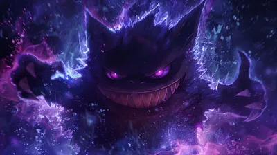 Vibrant Pok Wallpaper Abstract Wallpaper 4K 2912x1632 Hd, Desktop, Wallpaper, Featuring, The, Pokémon, Gengar, Depicted, Pok, Mon, Menacing, Grin, Brown, Ultrawide, QHD