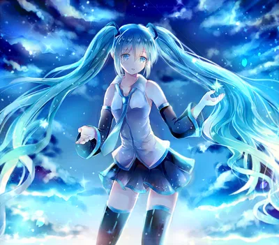 Epic Anime Wallpaper Space Wallpaper 4K 1920x1687 Hd, Anime, Desktop, Wallpaper, Featuring, Hatsune, Miku, A, Character, Vocaloid, Long, Blue, White, Gray, Square, Full HD