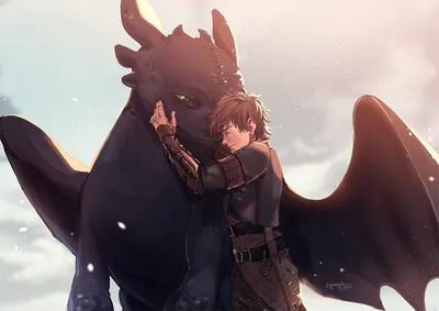 Hiccup Toothless Share Heartfelt Fantasy Wallpaper 4K 1920x1358 Hiccup, And, Toothless, Share, A, Heartfelt, Moment, In, How, Train, Your, Dragon, Black, Landscape, Full HD