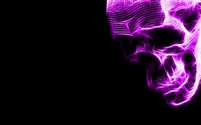 Dark Neon Purple Black/Dark Wallpaper 4K 1920x1200 Hd, Pc, Desktop, Wallpaper, Dark, Background, With, A, Neon, Purple, Wireframe, Skull, Yellow, Ultrawide, Full HD