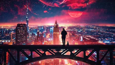 Sci City World World Wallpaper 4K 1920x1080 Sci, Fi, City, Hd, Desktop, Brown, Red, Orange, Ultrawide, Full HD