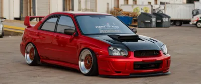 Red Subaru Impreza Wallpaper 4K, Black/Dark category
