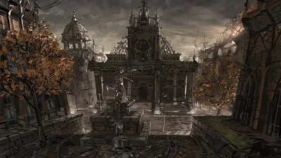 Dark Depicting Wallpaper World Wallpaper 4K 1920x1080 Hd, Pc, Desktop, Wallpaper, Depicting, A, Dark, Fantasy, Cityscape, Ancient, Towering, Stone, Gray, Brown, Ultrawide, Full HD