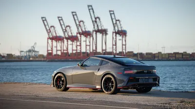 Serene Gray Wallpaper Abstract Wallpaper 4K 3840x2160 Gray, Nissan, Z, Nismo, Parked, Along, A, Waterfront, Port, Cranes, Distance, Ultra, White, Ultrawide, 4K