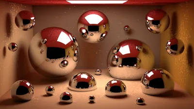 Abstract Reflective Metallic Balls Space Wallpaper 4K 1920x1080 Abstract, Hd, Pc, Desktop, Wallpaper, Featuring, Reflective, Metallic, Balls, Varying, Sizes, Warm-toned, White, Brown, Orange, Ultrawide, Full HD