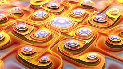 Bright Vibrant Wallpaper Abstract Wallpaper 4K 1920x1080 Hd, Pc, Desktop, Wallpaper/background:, Vibrant, Abstract, Fractal, Of, Layered, Concentric, Rings, Glowing, White, Orange, Ultrawide, Full HD