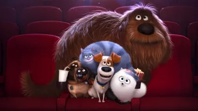 Golden Characters Wallpaper Abstract Wallpaper 4K 1920x1080 Hd, Desktop, Wallpaper, Featuring, Characters, From, The, Movie, Secret, Life, Pets, Sitting, Gray, White, Ultrawide, Full HD