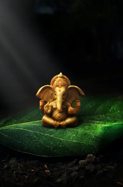 Bright Ganesh Wallpaper Wallpaper 4K, Abstract category
