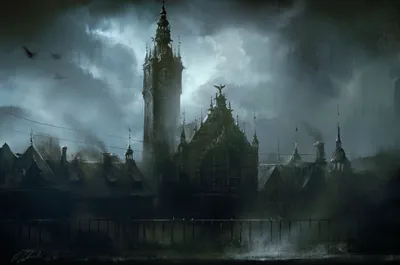 Dark Ominous Church Black/Dark Wallpaper 4K 1920x1275 Dark, Ominous, Church, Building, Under, A, Stormy, Sky, Captured, High, Definition, Dramatic, Gray, Ultrawide, Full HD