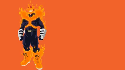 Minimalist Endeavor Boku Hero Minimal Wallpaper 4K 2560x1440 Minimalist, Endeavor, Boku, No, Hero, Academia, Anime, My, Desktop, Orange, Black, Ultrawide, QHD