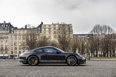 Sleek Black Sports Car Cobblestone Cars Wallpaper 4K 4000x2667 A, Sleek, Black, Porsche, 911, Sports, Car, Parked, Cobblestone, Street, Classic, European, White, Landscape, 4k