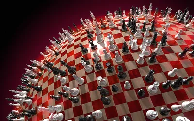 Vivid Artistic Wallpaper Black/Dark Wallpaper 4K 1680x1050 Hd, Wallpaper, Featuring, An, Artistic, Curved, Chessboard, With, Black, White, Pieces, Play, Brown, Gray, Ultrawide