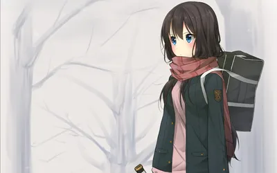 Vibrant Anime Wallpaper Nature Wallpaper 4K 1920x1200 Anime, Original, Hd, Pc, Desktop, Wallpaper, Lone, Blue-eyed, Girl, Green, Coat, Red, White, Ultrawide, Full HD