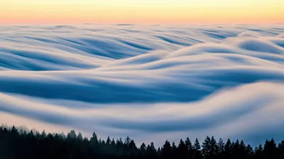 Misty Rolling Wallpaper Nature Wallpaper 4K 3840x2160 4k, Ultra, Hd, Pc, Desktop, Wallpaper, A, Sea, Clouds, Rolling, Over, Forested, Gray, Ultrawide