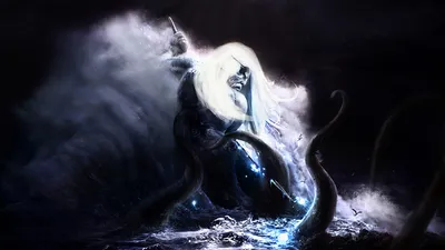 Dark Fantasy Depicting Black/Dark Wallpaper 4K 1920x1080 Dark, Fantasy, Hd, Pc, Desktop, Wallpaper, Depicting, A, Glowing, Ethereal, Creature, Unicorn, White, Ultrawide, Full HD