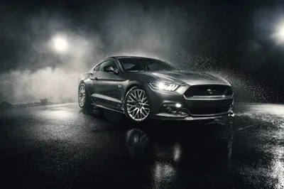 Silver Mustang Muscle Car Cars Wallpaper 4K 2048x1367 Silver, Ford, Mustang, Gt, Muscle, Car, Shines, On, Wet, Pavement, Under, Dramatic, Gray, Landscape, Full HD