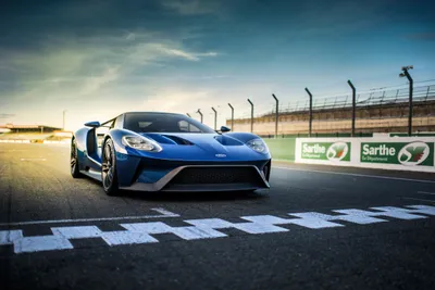 Golden Sleek Wallpaper Cars Wallpaper 4K 4500x3003 A, Sleek, Blue, Ford, Gt, Supercar, Captured, In, Ultra, Racetrack, Near, Finish, White, Gray, Landscape, 4k