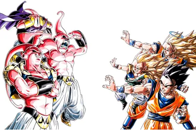 Golden Dragon Wallpaper Fantasy Wallpaper 4K 2100x1400 Hd, Wallpaper, Of, Dragon, Ball, Z, Featuring, Majin, Buu, Left, Gohan, Goku, White, Landscape, Full HD