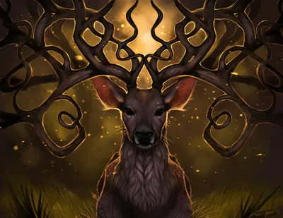 Radiant Majestic Wallpaper Fantasy Wallpaper 4K 1920x1484 Hd, Wallpaper, Of, A, Majestic, Buck, With, Elaborate, Glowing, Antlers, Surrounded, Sparkles, Purple, Brown, Orange, Square, Full HD
