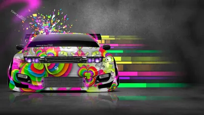 Bold Vibrant Wallpaper Abstract Wallpaper 4K 1920x1080 Hd, Desktop, Wallpaper, Featuring, A, Vibrant, Graffiti-styled, Jdm, Car, Colorful, Streaks, Dark, Gray, Ultrawide, Full HD