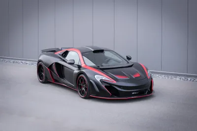 Black Mclaren 650s Supercar Cars Wallpaper 4K 4096x2731 Black, Mclaren, 650s, Supercar, With, Red, Accents, Parked, Against, Modern, Gray, Wall, Landscape, 4k