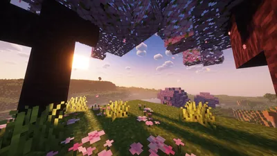 Dark Minecraft Wallpaper Nature Wallpaper 4K 1920x1080 Hd, Minecraft, Desktop, Wallpaper, Showing, A, Pixelated, Landscape, Grass, Flowers, Trees, Setting, Black, Ultrawide, Full HD