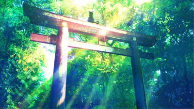 Epic Anime Wallpaper Animals Wallpaper 4K 1920x1080 Anime-style, Hd, Desktop, Wallpaper, Featuring, A, Vibrant, Shrine, Torii, Bathed, Sunlight, Peaceful, White, Ultrawide, Full HD