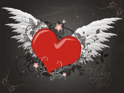 Dreamy Artistic Wallpaper Space Wallpaper 4K 2048x1536 Artistic, Hd, Wallpaper:, Featuring, A, Vibrant, Red, Heart, Angel, Wings, Surrounded, Floral, White, Landscape, Full HD