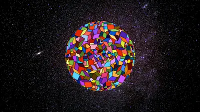 Planet Cube Space Space Wallpaper 4K 1920x1080 Planet, Cube, Red, Gray, Ultrawide, Full HD