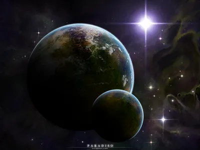 Sci Depicting Paradiso Like Planet Space Wallpaper 4K 1600x1200 Hd, Sci-fi, Desktop, Wallpaper, Depicting, A, Paradiso-like, Planet, Moon, Against, Deep, Space, Black, Landscape
