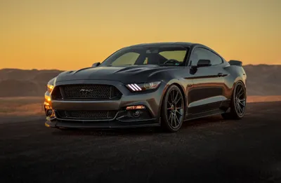 Black Mustang Muscle Cars Wallpaper 4K 5045x3290 Black, Ford, Mustang, Muscle, Car, Parked, On, An, Open, Road, Sunset, Showcased, Gray, Ultrawide, 4k