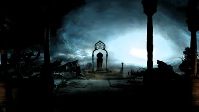 Dark Fantasy Depicting Shadowy Black/Dark Wallpaper 4K 1920x1080 Hd, Dark, Fantasy, Pc, Desktop, Wallpaper, Depicting, A, Shadowy, Ruined, Landscape, Eerie, White, Ultrawide, Full HD
