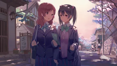 Calm Nico Wallpaper World Wallpaper 4K 3840x2160 Nico, Yazawa, And, Maki, Nishikino, From, Love, Live, Walk, Together, Cherry, White, Ultrawide, 4k