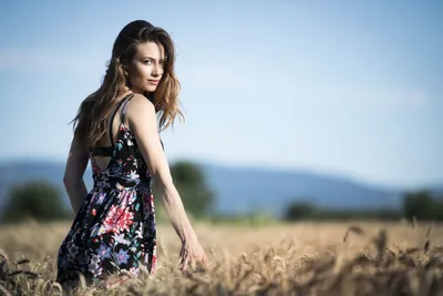 Vibrant Summer Wallpaper Abstract Wallpaper 4K 3000x2000 Summer, Field, Wheat, Brunette, Dress, Depth, Of, Woman, Model, Desktop, White, Landscape, QHD
