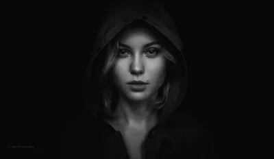 Serene Monochrome Wallpaper Black/Dark Wallpaper 4K 2048x1188 Monochrome, Hd, Portrait, Of, A, Woman, With, Hood, Against, Dark, Designed, Striking, Gray, Ultrawide, Full HD
