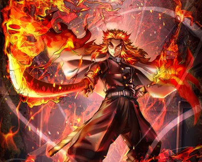 Kyojuro Rengoku Anime Abstract Wallpaper 4K 2499x1999 Hd, Pc, Desktop, Wallpaper, Of, Kyojuro, Rengoku, From, Anime, Demon, Slayer, Kimetsu, Gray, Orange, Square, Full HD