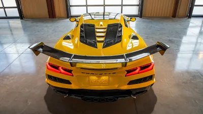 Yellow Chevrolet Corvette Abstract Wallpaper 4K 3840x2160 A, Striking, Hd, Wallpaper, Featuring, Yellow, Chevrolet, Corvette, Zr1, Showcasing, Sleek, Design, White, Brown, Orange, Ultrawide, 4K