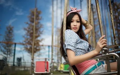 Misty Woman Wallpaper Nature Wallpaper 4K 1920x1200 A, Woman, Model, Poses, On, Swing, Ride, Outdoor, Setting, Desktop, Featuring, Clear, White, Gray, Ultrawide, Full HD
