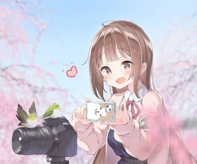Camera Anime Girl Abstract Wallpaper 4K 2976x2480 Camera, Anime, Girl, Hd, Desktop, Wallpaper, White, Square, QHD