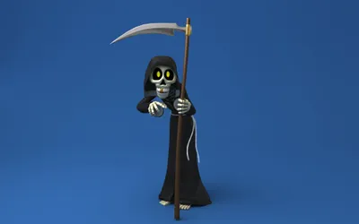 Serene Cartoon Wallpaper Cars Wallpaper 4K 4000x2500 Cartoon, Grim, Reaper, Holding, A, Scythe, Against, Dark, Blue, Designed, Ultra, Halloween-themed, Brown, Ultrawide, 4k